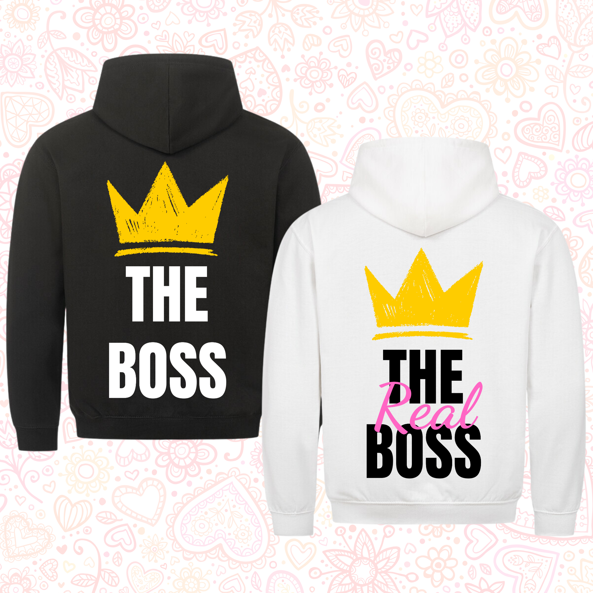 The Real Boss - <tc>Premium hoodie</tc> Bundle for couples